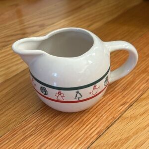 Red & Green Ceramic Christmas Creamer